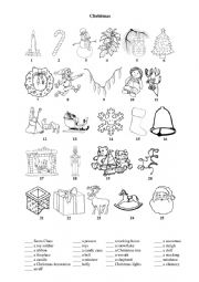 English Worksheet: Christmas vocabulary