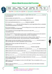 Idioms about Accuracy and Precision 