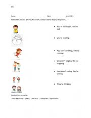 English Worksheet: Verb to be contraction