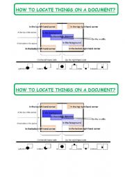locate on a document
