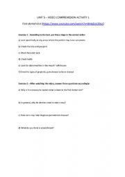 English Worksheet: Oral Hygiene Audiovisual Comprehension