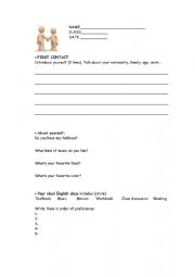 English Worksheet: Diagnostic Test