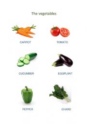 English Worksheet: the vegetables