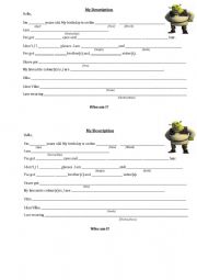 English Worksheet: Physical description