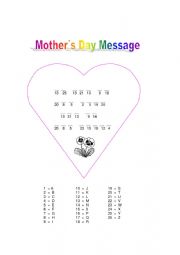 English Worksheet: mothers day