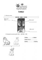 Magic English 2 Family worksheet