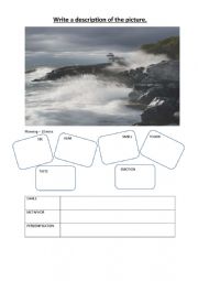English Worksheet: descriptive writing