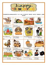 Thanksgiving  - Prepositions