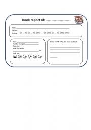 English Worksheet: Book report