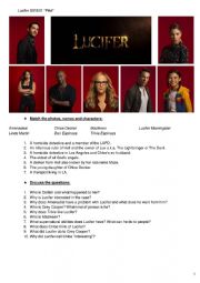 English Worksheet: Lucifer TV series Season 1 Episode 1