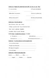 English Worksheet: language