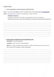 English Worksheet:   3rd Form Module 2   Guided Writing Tasks 