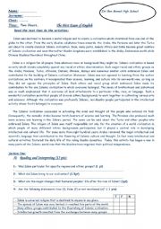 English Worksheet: Article