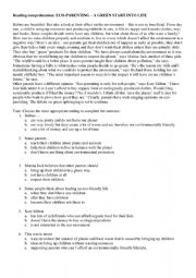 English worksheet: Eco-parenting