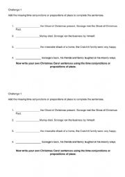 English Worksheet: Time Connectives 