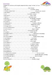 Comparatives - er or more than