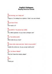 English Worksheet: Buying a cellphone abroad