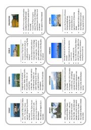 Cities in English speaking countries - other - card game