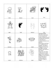 Memory game/irregular nouns