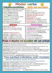 English Worksheet: MODAL VERBS-Upper intermediate level