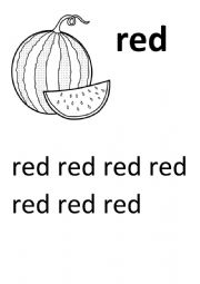 English Worksheet: color and trace the word