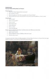 English Worksheet: Introduction worksheet: The Lady of Shalott