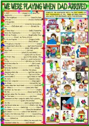 English Worksheet: Past simple or past continuous with KEY