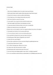 English Worksheet: future tense practice