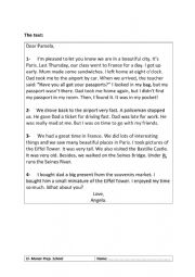 English Worksheet: End of term test 1 8th form