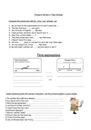 English Worksheet: Present Perfect / Past Simple 
