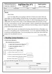 English Worksheet: FULL TERM TEST1 -8th form