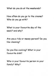 English Worksheet: Discussion topics