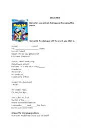 English Worksheet: Shark Tale