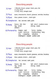 Describing people
