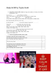 English Worksheet: Taylor Swift Shake it Off listening exercise