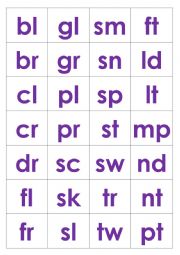 English Worksheet: Consonant blends & digraphs (explanation included)