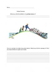 English Worksheet: Political Cartoon