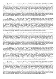 English Worksheet: describing 