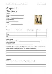 English Worksheet: Tom Sawyer Chapter 1