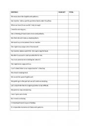 English Worksheet: Verb patterns betting game