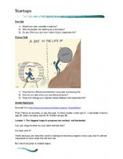 English Worksheet: Startup activity