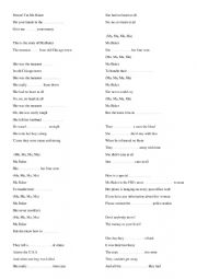 English Worksheet: Ma Baker - listening exercise