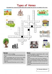 Types of Homes Crossword Puzzle