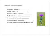 English Worksheet: Scotland