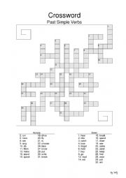 English Worksheet: Past simple crossword