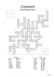 Past simple crossword