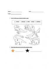Colours Worksheet ESL