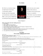 English Worksheet: Mr. Robot 1 season 1 episode tasks
