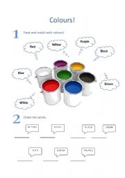 English Worksheet: Colours!
