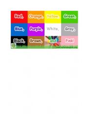 English Worksheet: Colors Explained for Children